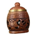 thumbnail image 2 of Dualoai Wood Carved Pendant Decorative Bag Accessory for DIY Jewelry Bag Pendant DIY Lotus, 2 of 9