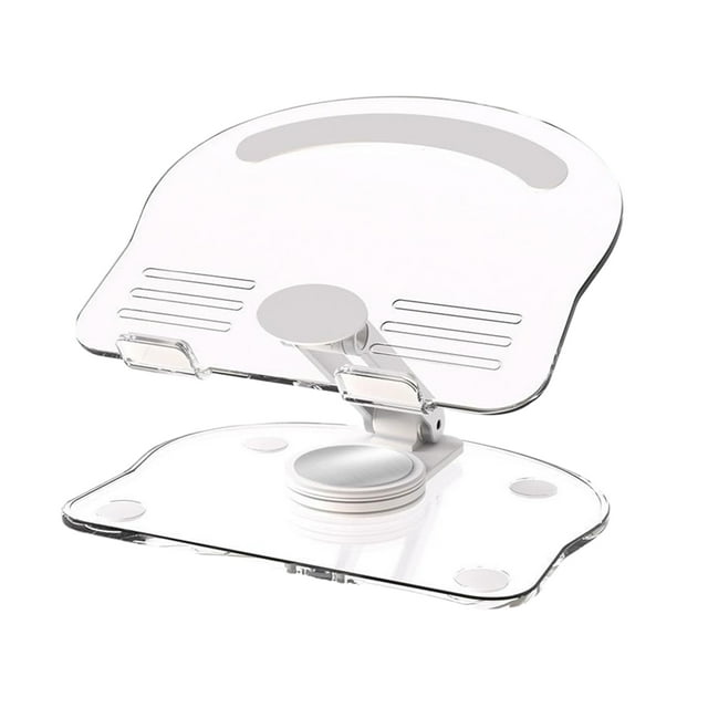tredstone Adjustable Phone Bracket Acrylic Tablet Stand With 360° Rotation Reserved Charging Port white