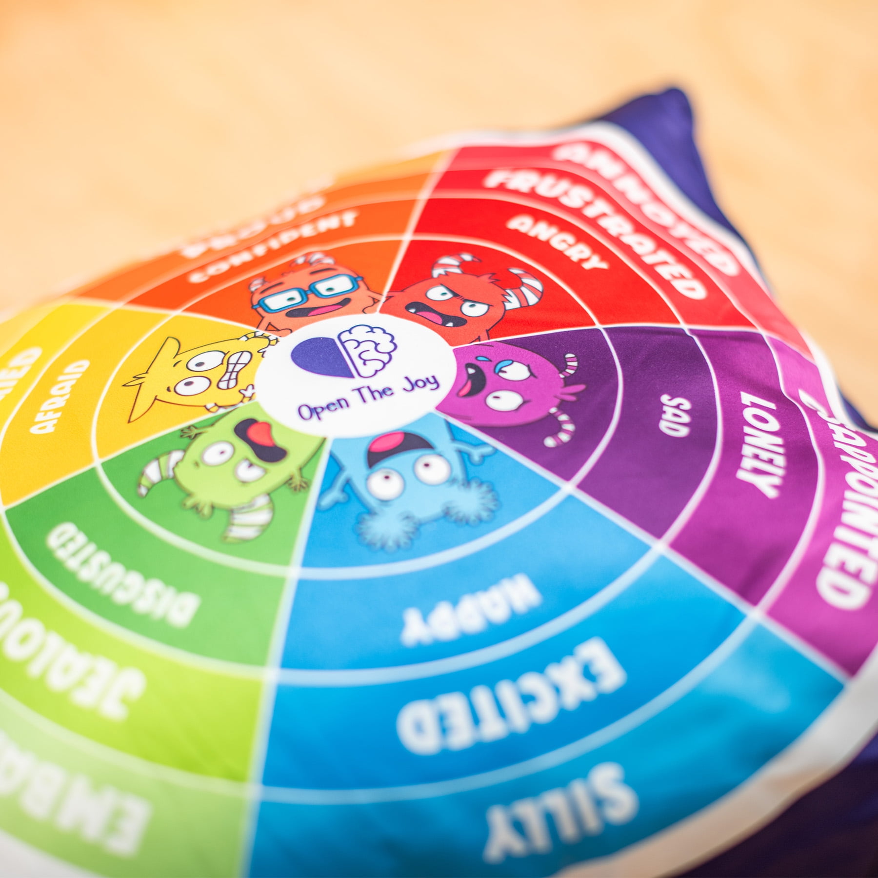 Open the Joy Weighted Emotions Wheel Pillow, Bilingual English & Spanish
