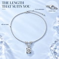 thumbnail image 7 of 14K White Gold Plated Solitaire CZ Pendant Necklace for Women, 7 of 7