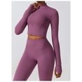 thumbnail image 2 of Chaqueta de Yoga for mujer, chaqueta de Yoga deportiva for correr al aire libre con cremallera, chaqueta de manga larga, ropa de Yoga de secado rápido for niñas, 2 of 7
