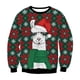 thumbnail image 3 of Suéter navideño de mal gusto para hombre y mujer, sudadera navideña con estampado 3D de perro, copo de nieve, campana, reno y Papá Noel para fiestas navideñas, 3 of 5