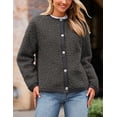 thumbnail image 3 of PRETTYGARDEN Women's Faux Fur Coat Fall Fuzzy Fleece Button up Shearling Cropped Jackets Winter Trendy Outerwear, 3 of 8