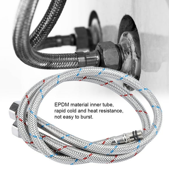 Garosa 2Pcs Stainless Steel Faucet Connector Flexible Water Supply Line Hoses Hot Cold, Flexible Hose, Water Supply Line