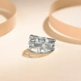 thumbnail image 3 of BUDALGA White Gold Plated Cubic Zirconia Width Ring CZ Fashion Jewelry Gift for Women Mom, Size 6 7 8, 3 of 7