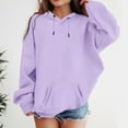 thumbnail image 2 of Hwmodou Girls Hoodies Kids Boys Long Sleeve Pocket Sweatshirt Clothes Solid Color Fall Winter Simple Athletic Top,2-12Y, 2 of 5