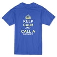 thumbnail image 1 of Keep Calm and Call a Midwife Men's Royal Blue T-shirt, 1 of 1