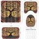 thumbnail image 5 of Taysta 4 piezas Country Sweet Snowman con sombrero bufanda juegos de cortinas de ducha alfombra antideslizante, cubierta de tapa de inodoro, alfombra de baño, Feliz Navidad gris azul impermeable Fab,1 Afortunado Sencillez, 5 of 5