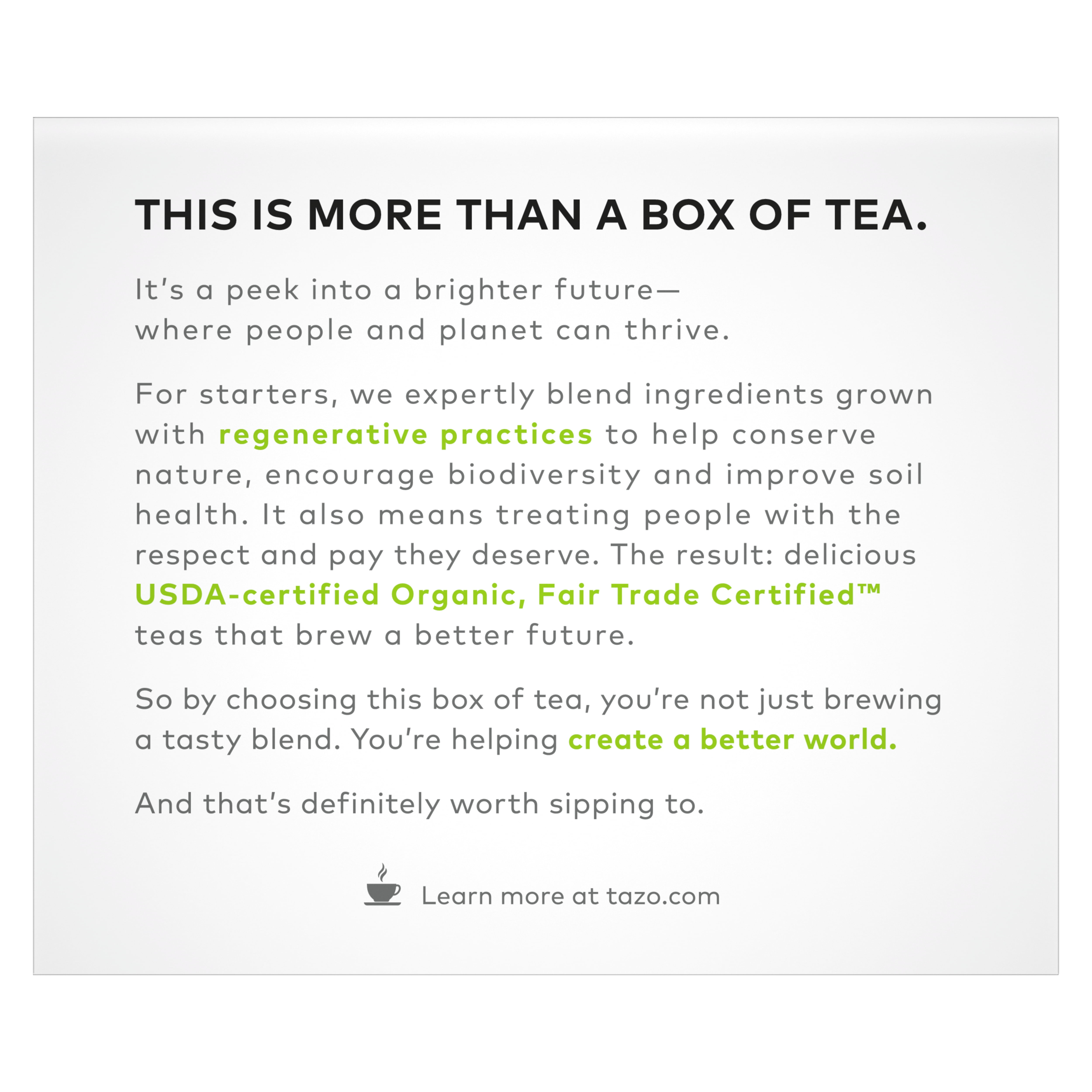 (2 pack) Tazo Organic Zen Green Tea Bags - 36 ct