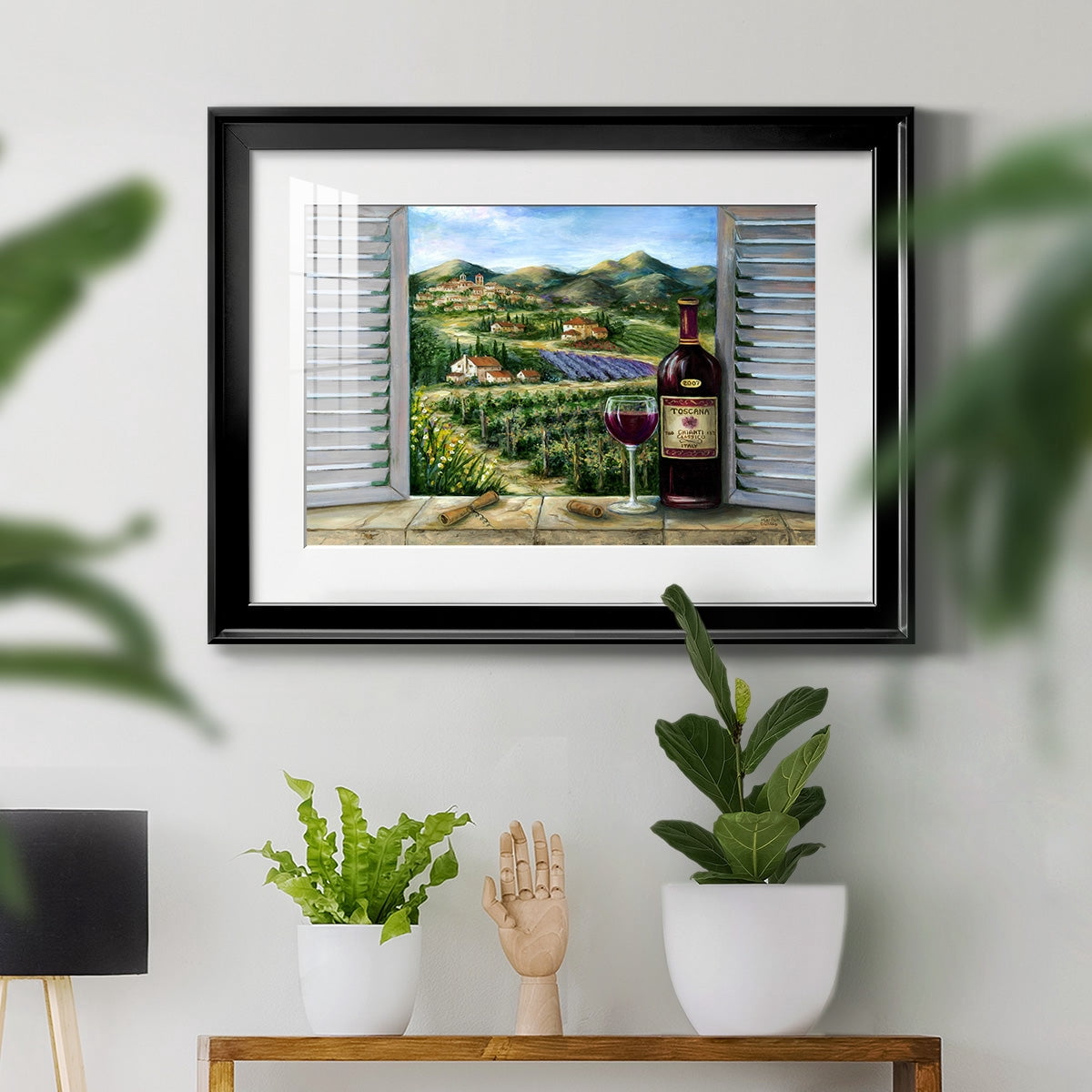 Tuscan Red and Vineyard Premium Framed Print - Ready to Hang