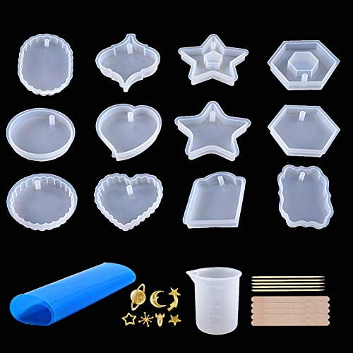Star with hole silicone earring mold for resin 