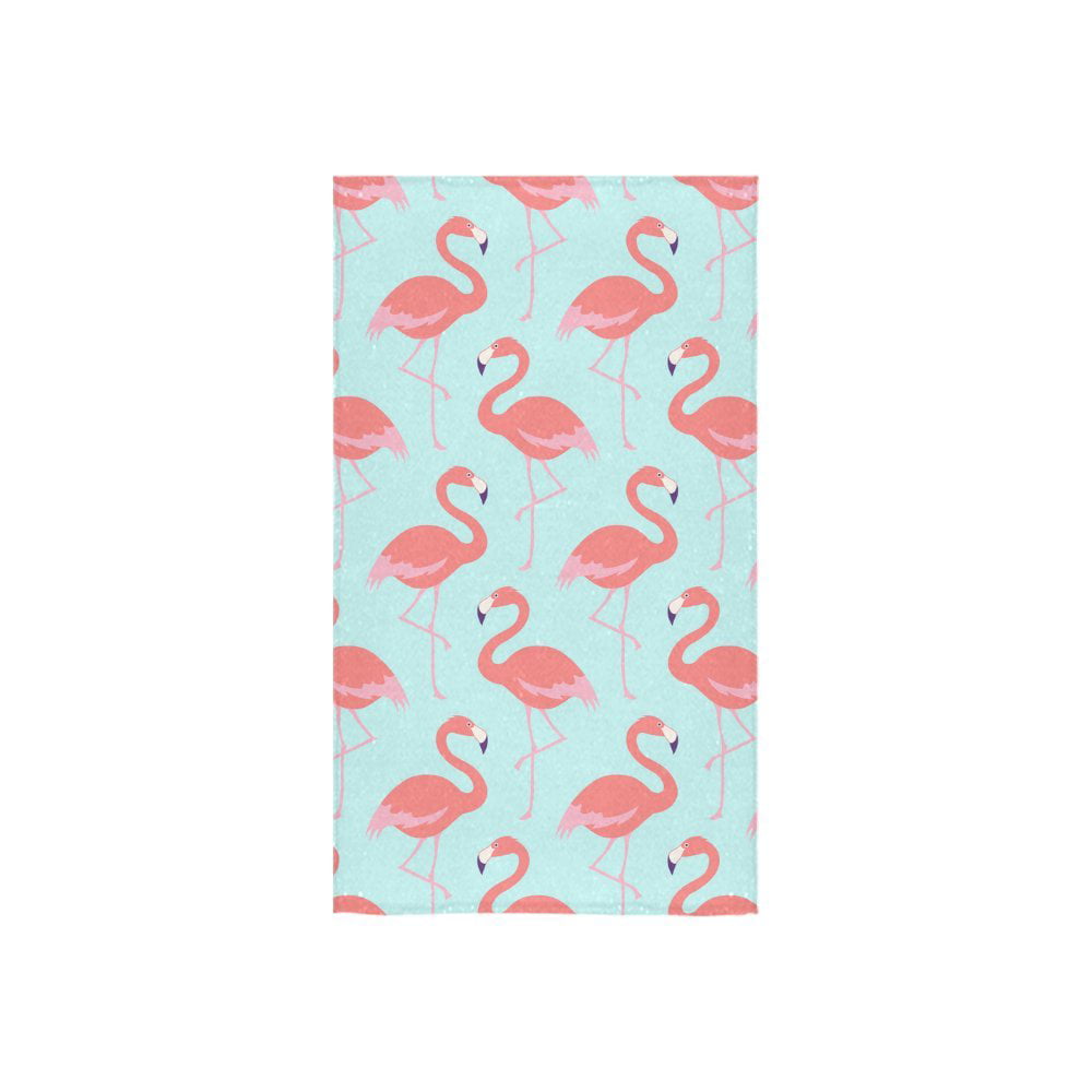 2 PC Kitchen Towels with Pink Flamingo Birds Pattern 16x28" ea Dish Cloth Set 