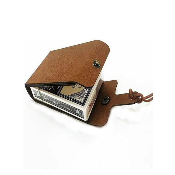 Travel Cribbage Board Foldable Cribbage Board Travel Game Set Includes Portable Leather Playing Cards and for Cribbage Lovers Family Entertainment