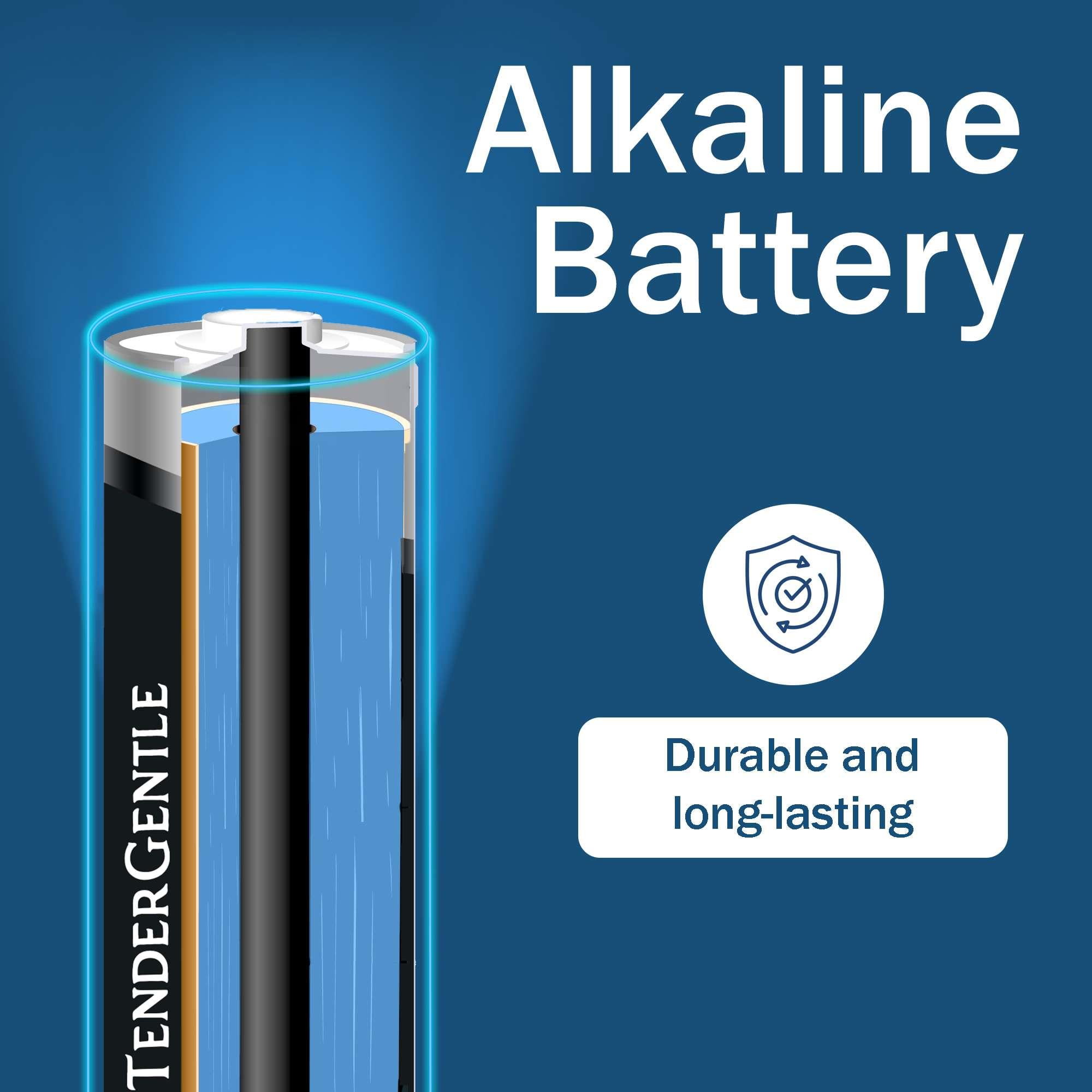Tender Gentle AA Batteries 144 Pack - Alkaline Triple a Batteries, Long Lasting, 10 Year Shelf Life