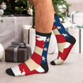 thumbnail image 7 of Vsdgher American Flag Map Unisex Crew Socks Lightweight Breathable Ventilation Ankle Socks, Mid-calf socks for Daily, 7 of 7