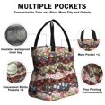 thumbnail image 3 of Pioneer Flower Drawstring Lunch Bag Women - Drawstring Lunch Bag Insulated for Work Office - Stain-Resistant Large Lunchbags for Women with Multi-Pockets, 3 of 6