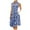 Blue, variant on Linen Plaid Shirt Dresses for Women Summer Sleeveless Button Down Handkerchief Hem Flowy Beach Vacation Dresses