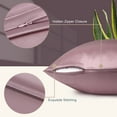 thumbnail image 6 of PiccoCasa 1 Pc 19 Momme Silk Pillowcase with Hidden Zipper Queen Mauve Pink 20" x 30", 6 of 7