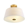 thumbnail image 5 of JONATHAN Y Isabella 15" 3-Light Modern Midcentury Iron LED Semi Flush Mount, Brass Gold/White, JYL9922A, 5 of 8