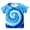 Blue, variant on Tisuna Tops For Little Boys Girls Tie Dye Print Short Sleeve Crew Neck Shirt Casual Soft Summer Kids Pullover Clothes Blue Size 12-13 Years