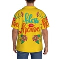 thumbnail image 5 of Vsdgher Bless This Home Print Men's Wrinkle Free Untucked Cuban Shirt Business Casual Button Down Shirts Short Sleeve Shirt, 5 of 7