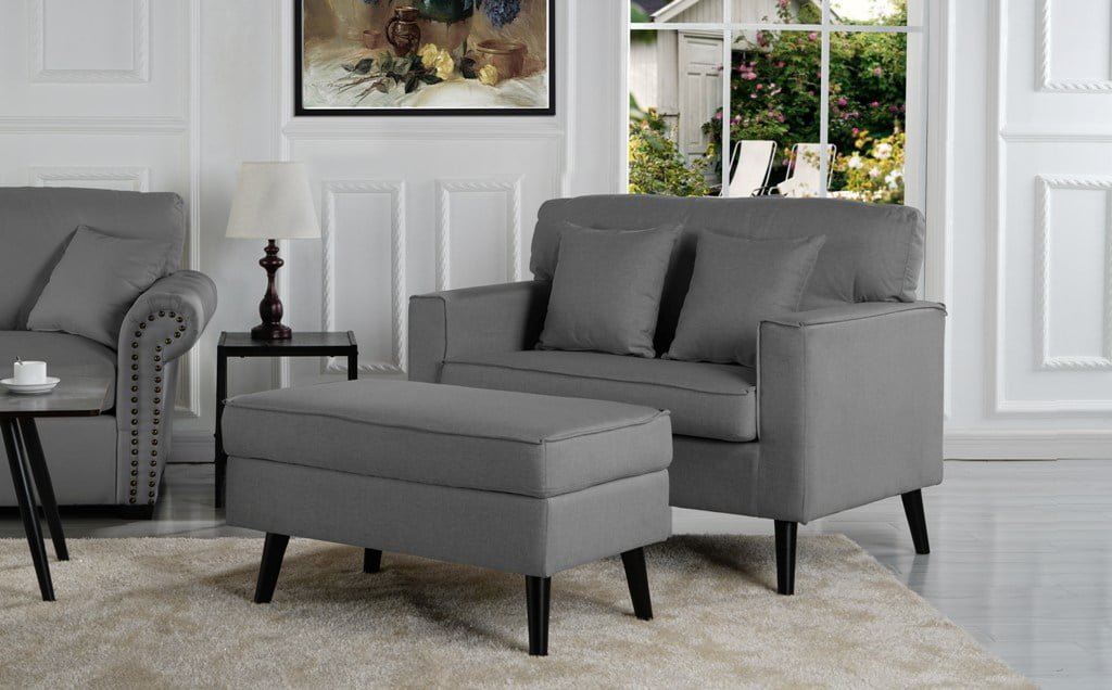 Accent Chair With Ottoman For Living Room