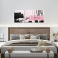 thumbnail image 4 of Hieng Pink Grey Black Canvas Wall Art for Living Room Abstract Modern Picture Wall Decor for Dining Room Bedroom Bathroom Wall Art Kitchen Print Painting for Home Decor（Only canvas）, 4 of 6