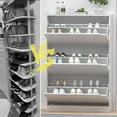 thumbnail image 4 of Shoe Cabinet for Entryway, White Shoe Storage Cabinet with Doors 3 Flip Drawers Hidden Shoe Cabinet Modern Shoe Rack Storage Organizer for Entryway,Closet, Living Room,Hallway, 4 of 12