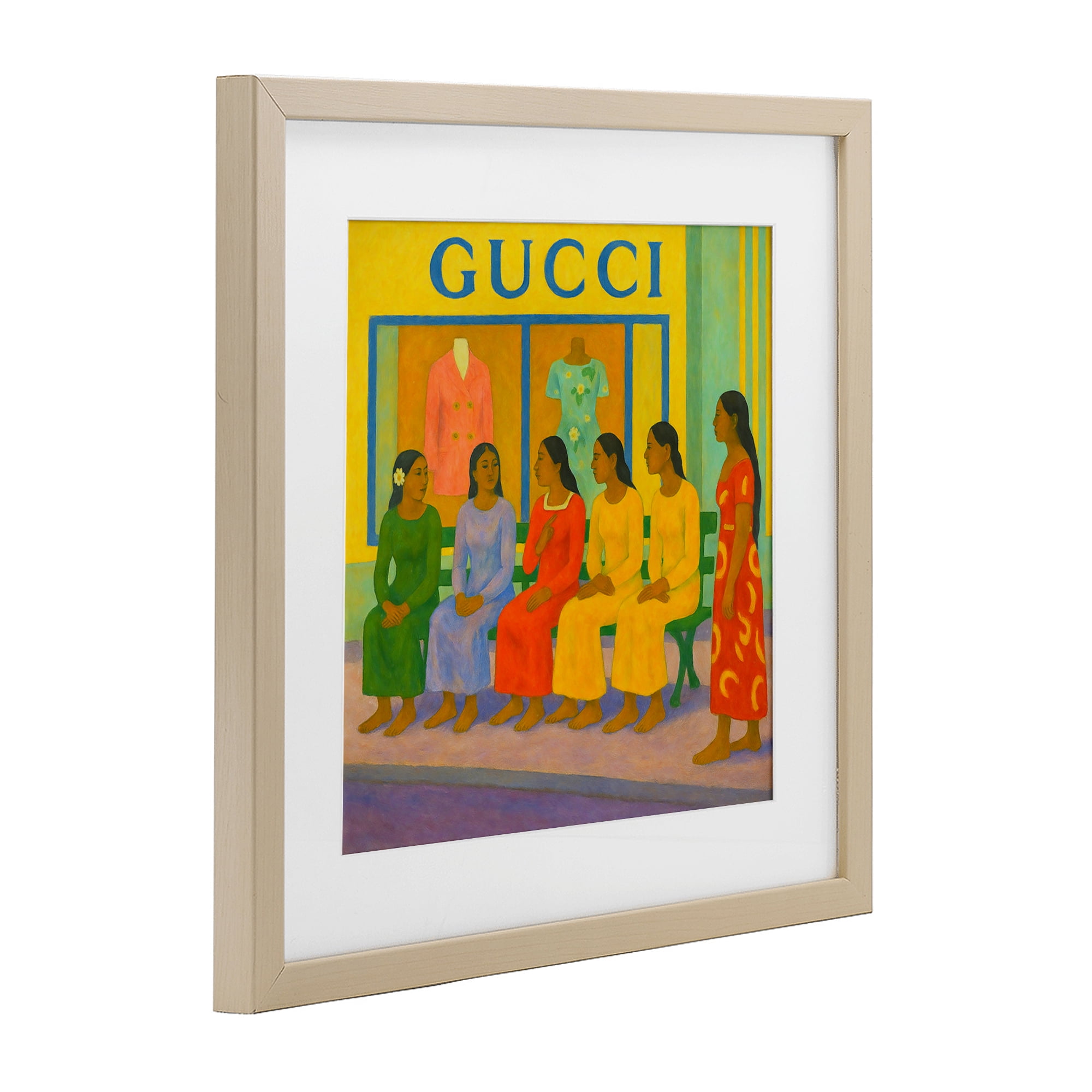 Stupell Industries Gaugin Style Glam Birch Framed Print Under Glass, design by Grotto Studios
