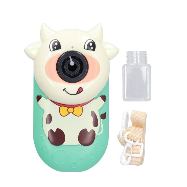 Soplador de burbujas de jabón tipo vaca a prueba de fugas, juguetes para niños, regalos de burbujas para niños y niñas, verde YUNYI BRAND Deportes