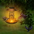 thumbnail image 5 of Xerdsx Heated Hummingbird Feeder, Solar LED Iron Metal Bird Feeder Hanging Lamp, 5 of 7