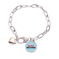 thumbnail image 1 of Question Humor Bad Selfish Heart Chain Bracelet Jewelry Charm Fashion, 1 of 3