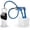 Blue, variant on LeLuv® Premium Maxi Penis Pump w/ Red Handle, Silicone Hose | 9" x 1.50" Vibrating Cylinder