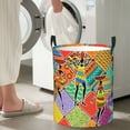 thumbnail image 4 of Goofa Dancing African Womans Printed Circular Hamper,Laundry Basket with Handles,Storage Baskets Foldable,Large Capacity Laundry Hamper-Medium, 4 of 8