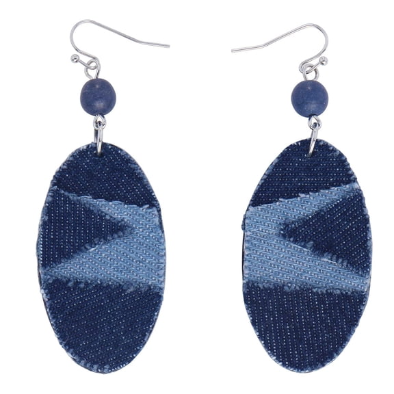 Denim Leather Earrings Pendant,Bohemian Teardrop Geometric Lightweight Dangle Drop Earrings?ER1201?