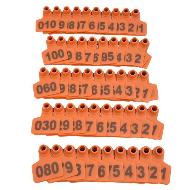 Number Ear Tag,100Pcs TPU Pig Cow Pig Ear Tag Livestock Ear Tag Top of the Line