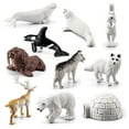 thumbnail image 4 of Yucurem 10 Pcs Polar Animal Toy for Child, Polar Animals Figurine Set, Realistic Polar Animal Models for Winter Simulation Scene Ornaments Models (A), 4 of 10