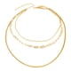 thumbnail image 1 of Moda Tres Capas Collar Toda Tendencia Metal Vinis Cadena Capa Hip Hop Joyería para la Mujer, 1 of 8