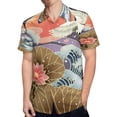 thumbnail image 4 of High Quality Hawaiian Shirts for Men Short Sleeve Aloha Beach Shirt Floral Summer Casual Button Down Shirts Blouses YRD5BM, 4 of 7