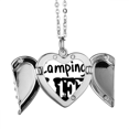 thumbnail image 1 of Camping Life quote Alas de ángel collar colgante regalo de moda Unbranded M, 1 of 3