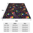 thumbnail image 3 of Salouo Rainbow Jellyfishes Print Bed Blankets,Flannel Blanket Comfortable Air Conditioning Blanket Lightweight Blanket for Sofa Bed Travel & Couch -80"x60", 3 of 8