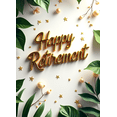 thumbnail image 4 of Happy Retirement Banner with Green Leaves Gold Balls and Stars Background Party Decoration for Retirement Parties Photo Backdrop Retirement Celebrations Decor Props, 4 of 4