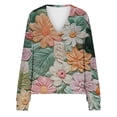 thumbnail image 5 of Cárdigan informal para mujer, con botones y estampado navideño, chaqueta de moda, abrigo, blusa de poliéster para mujer, 5 of 5