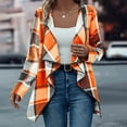 thumbnail image 2 of iHPH7 Open Front Cardigan for Women Plaid Cardigans for Women Long Jackets for Women Long Sleeve Cardigan for Women Loose Cardigan for Women Womens Fall Clothing Soft Cardigans for Women Orange XL, 2 of 7