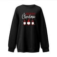 thumbnail image 4 of Bowake Chandails en Molleton de Noël pour Femmes Imprimé Manches Longues Col Rond Décontracté Ample Pull-Over Blouse, 4 of 4