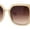 Ivory Brown, variant on Womens Oversized Squared Cat Eye Metal Bridge Plastic Fashion Sunglasses Black Tortoise Smoke