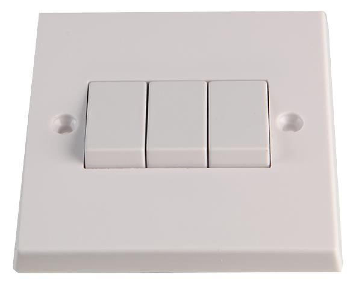 VOLEX ACCESSORIES 10AX 3 Gang 2 Way Light Switch