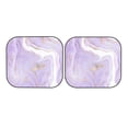 thumbnail image 7 of Haiem Lavender Glitter Foil Stripes Car Windshield Sun Shade (2 Pieces) Foldable Windshield Sun Shade Car Accessories for Truck SUV Pickup-Small, 7 of 7