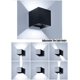 thumbnail image 2 of Aplique de pared LED moderno de 12 W para exteriores, ángulo de haz ajustable a prueba de agua, carcasa de aleación de aluminio (negro, 6000 K), 2 of 5