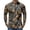 Coffee, variant on Oak Leaf Camo Quarter Zip Pullover for Men, Long Sleeve Moisture Wicking Hunting Fishing Jersey - Lightweight Quick Dry Outdoor Athletic Base Layer Top Coffee M